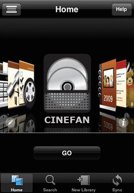 Cinefan movie database on iPhone